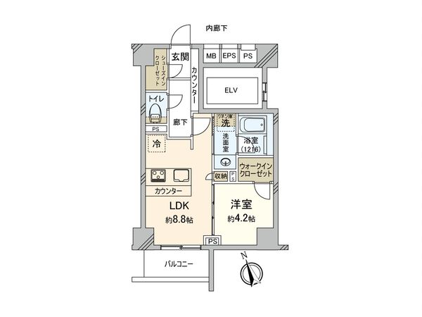 プレミスト調布クロス 間取図(平面図)