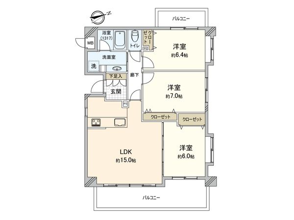 ダイアパレス多摩センターⅢ 間取図(平面図)