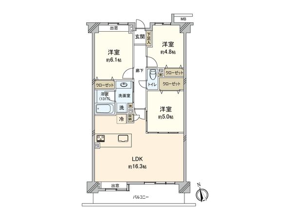 ガーデンハイツ調布富士見町 間取図(平面図)