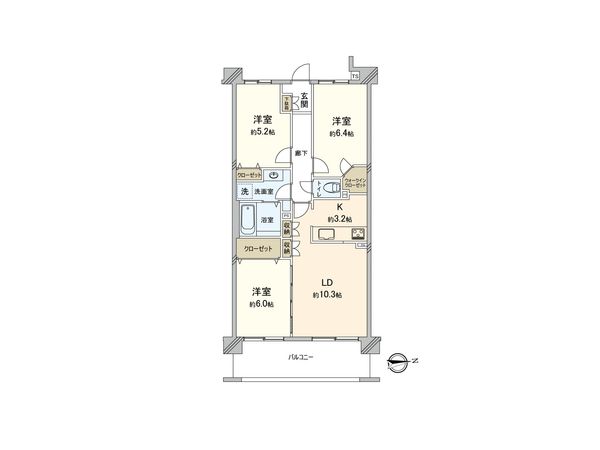 ジェイパーク調布多摩川 間取図(平面図)