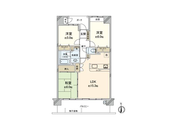 レリアコート京王よみうりランドウエスト 間取図(平面図)