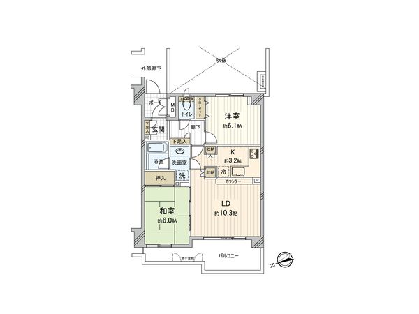 ガーデンハイツ調布・富士見町 間取図(平面図)