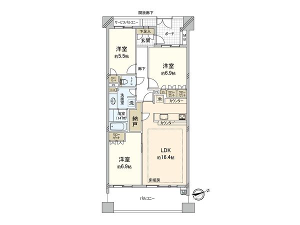 パークホームズ府中の森公園 セントラルコート 間取図(平面図)