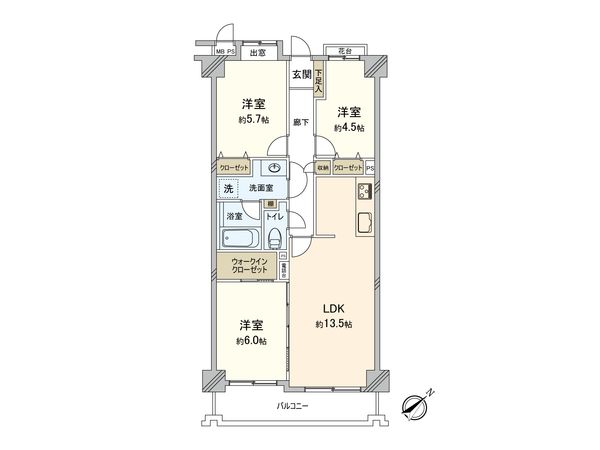 稲城ガーデニア 間取図(平面図)