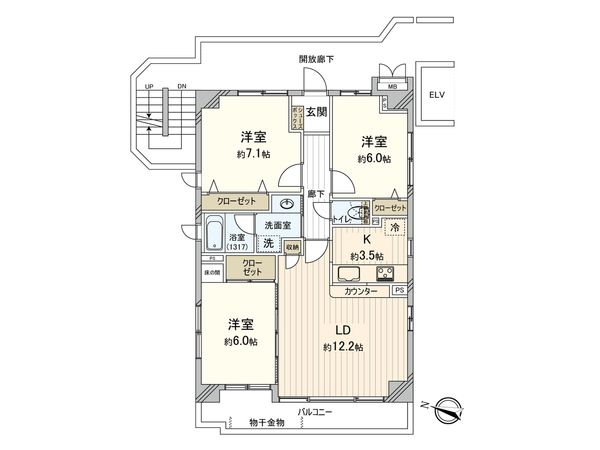 ヴェルビュ京王稲田堤 間取図(平面図) ヴェルビュ京王稲田堤 間取図(平面図)