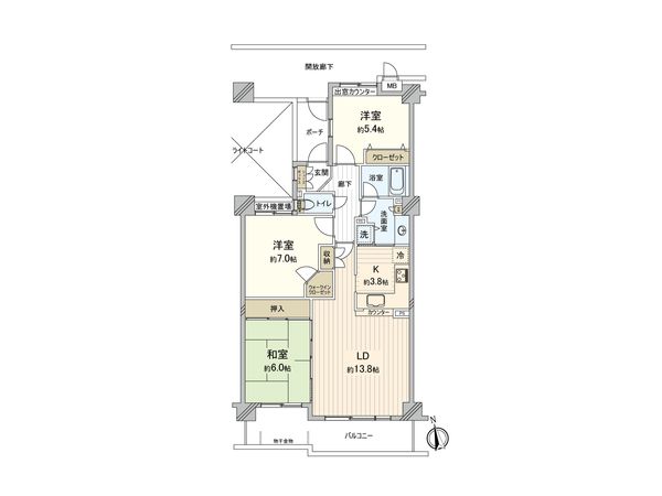 フォルスコート調布染地公園 間取図(平面図) フォルスコート調布染地公園 間取図(平面図)