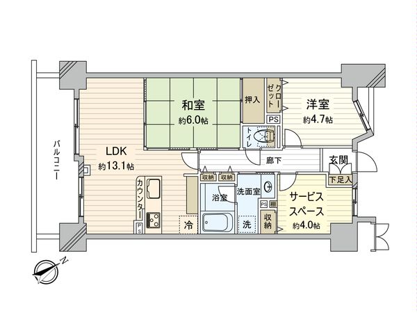 エンゼルブレッサ武蔵野国領 間取図(平面図) エンゼルブレッサ武蔵野国領 間取図(平面図)