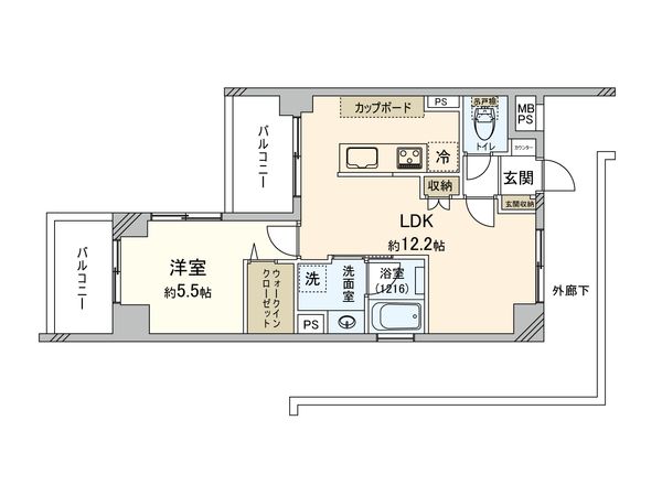 マートルコート調布第2 間取図(平面図)