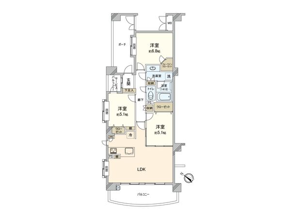 コンファーレ調布 間取図(平面図)