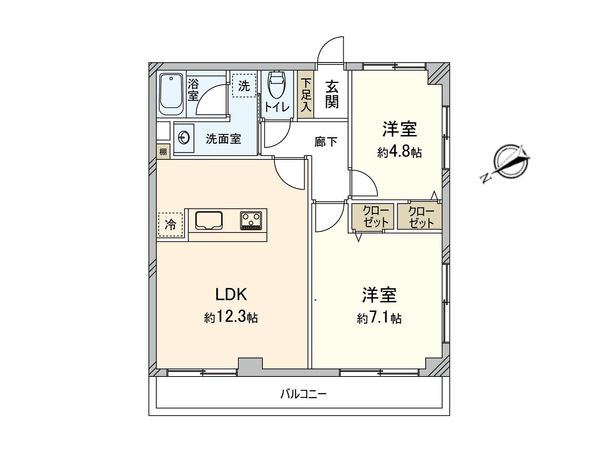 調布ローズシャトー 間取図(平面図) 間取図(平面図)
