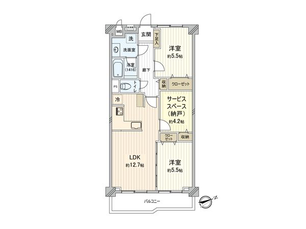 ライオンズマンション調布 C棟 間取図(平面図)
