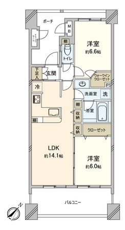 グランドオペラつつじヶ丘 間取図(平面図) 間取図(平面図)