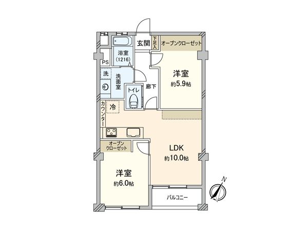調布第2コーポラス 間取図(平面図) 調布第2コーポラス 間取図(平面図)