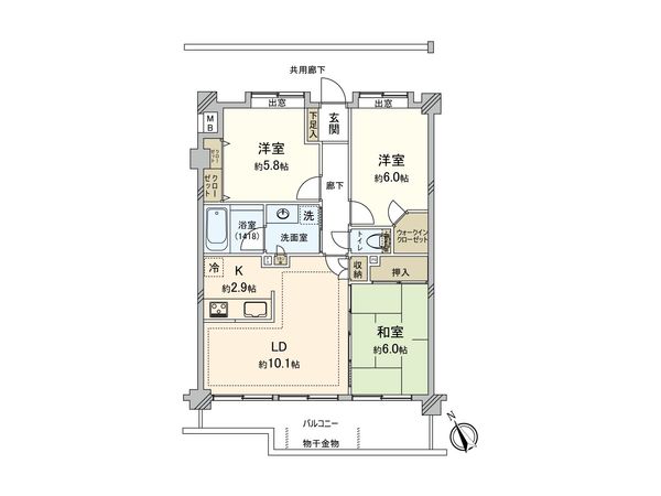 コニファーコート稲城 間取図(平面図) コニファーコート稲城 間取図(平面図)