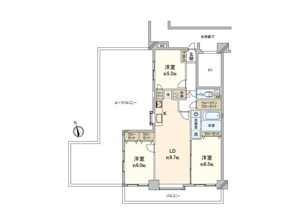 イトーピア調布 間取図(平面図) 間取図(平面図)