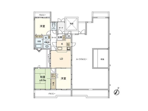 調布グリーンハイム 間取図(平面図)