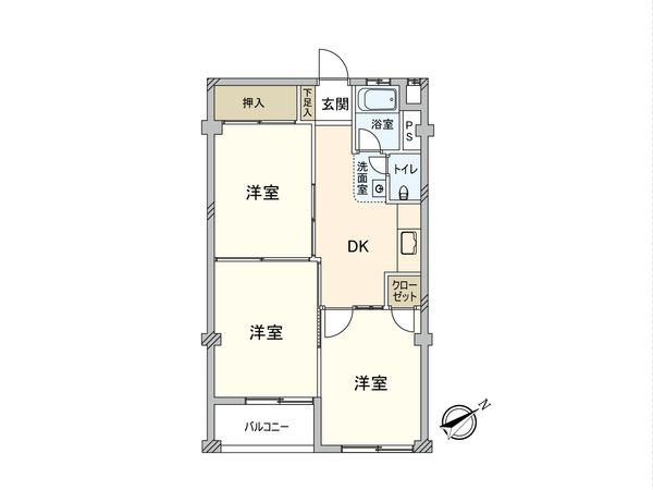 調布第2コーポラス 間取図(平面図)