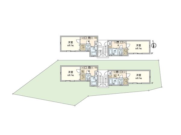 麻生区万福寺2丁目 アパート 間取図(平面図) 麻生区万福寺2丁目 アパート 間取図(平面図)