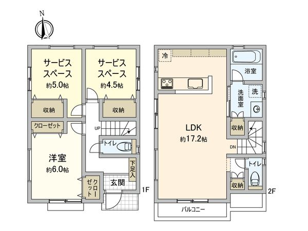 建物プラン例 (間取り図)