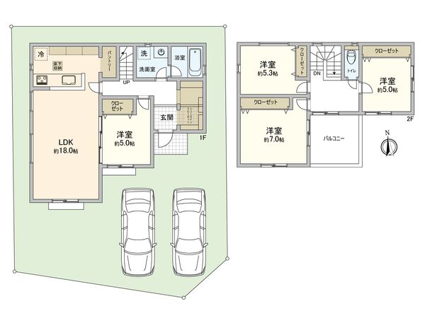 建物プラン例 (間取り図)