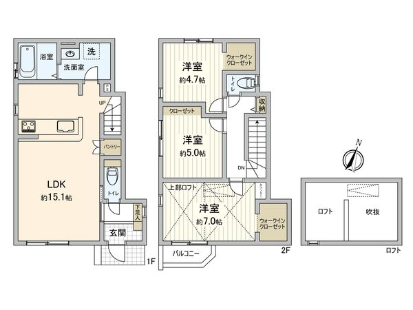 建物プラン例 (間取り図)
