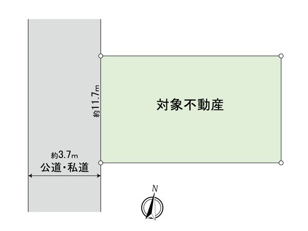府中市新町2丁目 古屋付き土地 区画図 府中市新町2丁目 古屋付き土地 区画図