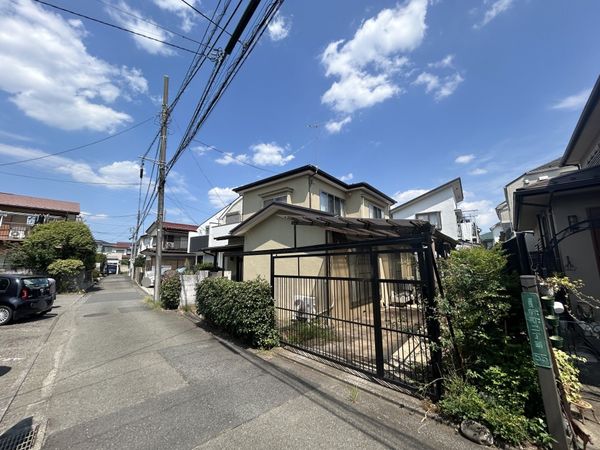 府中市新町2丁目 古屋付き土地 前面道路含む外観 府中市新町2丁目 古屋付き土地 前面道路含む外観