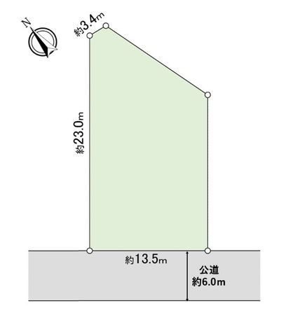 府中市押立町5丁目 土地 区画図
