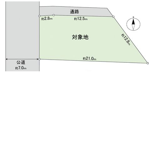 府中市是政6丁目 古屋付き土地 区画図