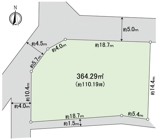 府中市本町3丁目 土地 区画図