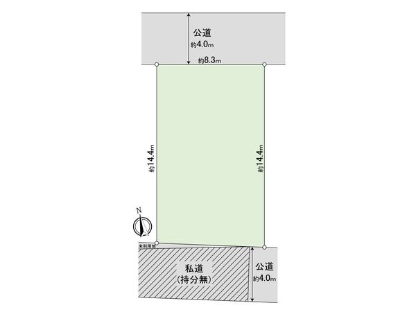 府中市八幡町2丁目 土地 区画図 府中市八幡町2丁目 土地 区画図