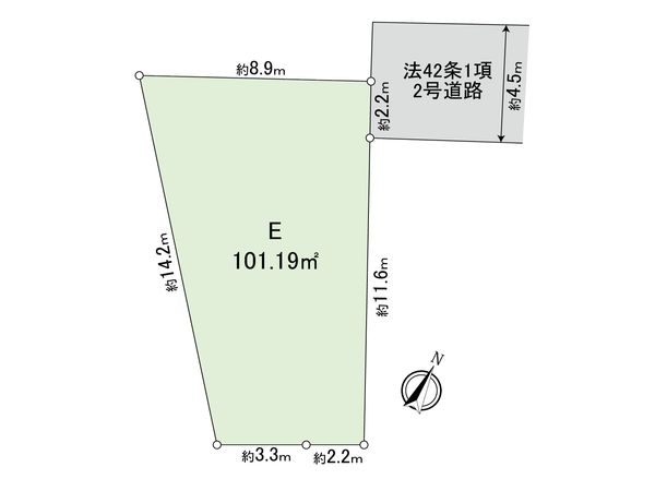 府中市南町6丁目 土地E区画 区画図 府中市南町6丁目 土地E区画 区画図