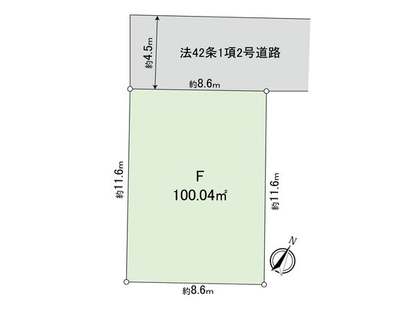 府中市南町6丁目 土地F区画 区画図 府中市南町6丁目 土地F区画 区画図