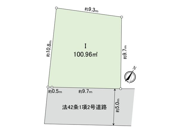 府中市南町6丁目 土地Ⅰ区画 区画図 府中市南町6丁目 土地Ⅰ区画 区画図