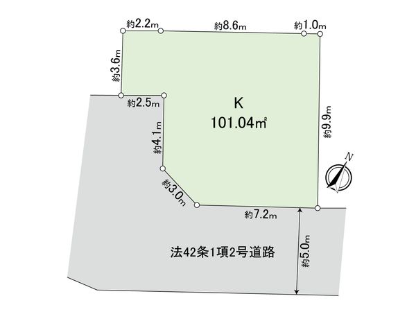 府中市南町6丁目 土地K区画 区画図 府中市南町6丁目 土地K区画 区画図