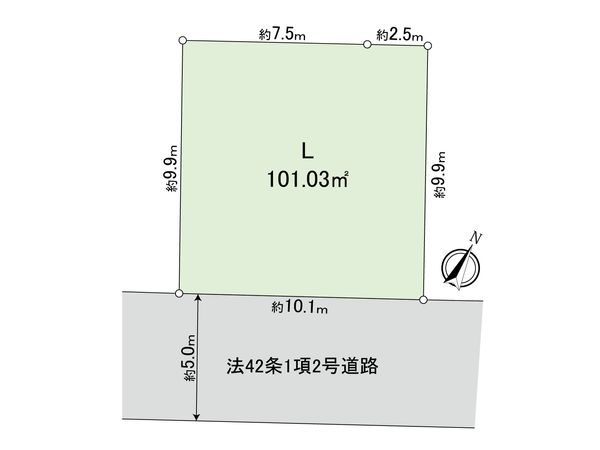 府中市南町6丁目 土地L区画 区画図 府中市南町6丁目 土地L区画 区画図