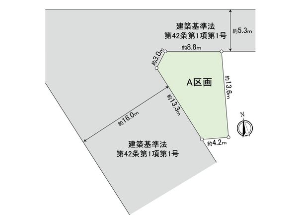 府中市日新町3丁目 土地A区画 区画図
