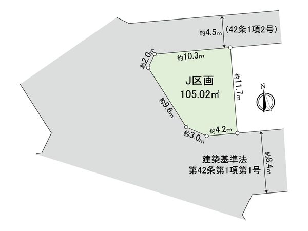 府中市日新町3丁目 土地J区画 区画図