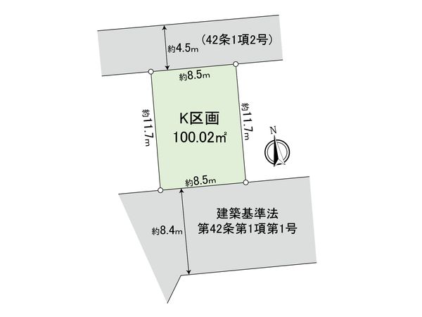 府中市日新町3丁目 土地K区画 区画図
