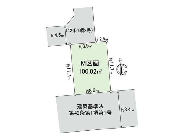 府中市日新町3丁目 土地M区画 区画図
