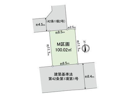 府中市日新町3丁目 土地M区画 区画図
