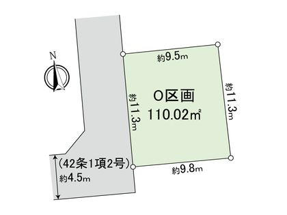 府中市日新町3丁目 土地O区画 区画図