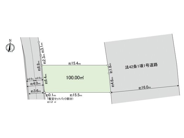府中市宮西町4丁目 土地 区画図
