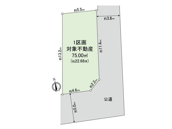 府中市白糸台4丁目 土地 1区画 区画図 府中市白糸台4丁目 土地 1区画 区画図