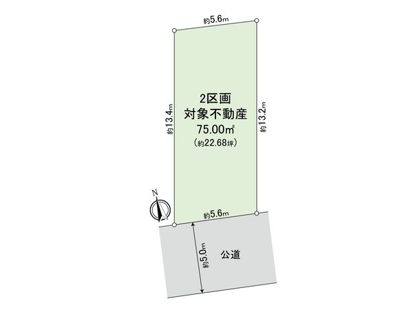 府中市白糸台4丁目 土地 2区画 区画図 府中市白糸台4丁目 土地 2区画 区画図