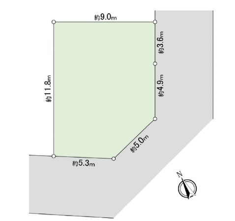 府中市四谷3丁目 土地 NO.2 区画図