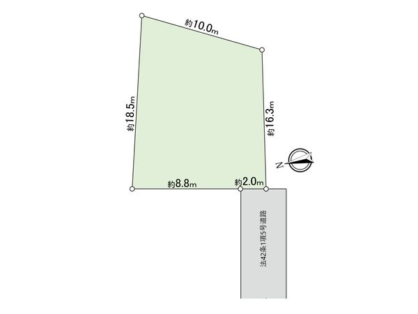 府中市新町1丁目 土地 区画図
