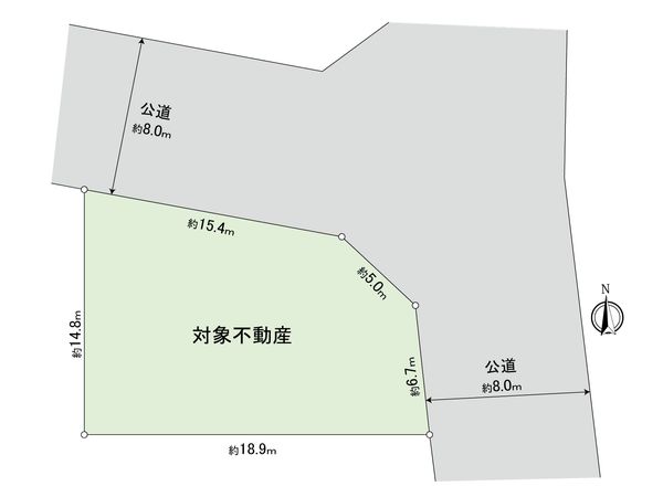 府中市本宿町1丁目 土地 区画図