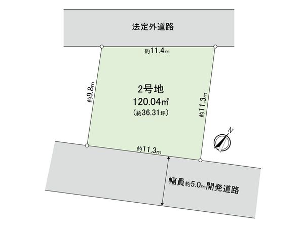 府中市押立町2丁目 土地 2号地 区画図
