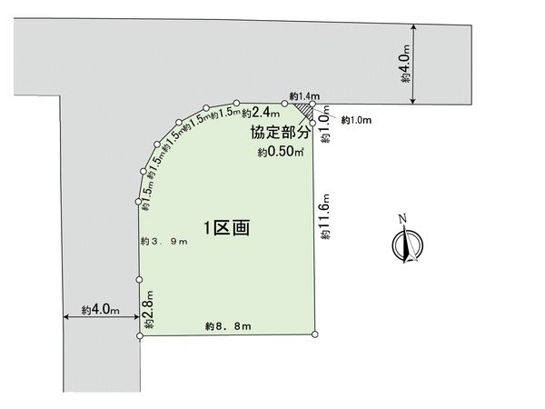 府中市晴見町3丁目 土地 1区画 区画図 府中市晴見町3丁目 土地 1区画 区画図